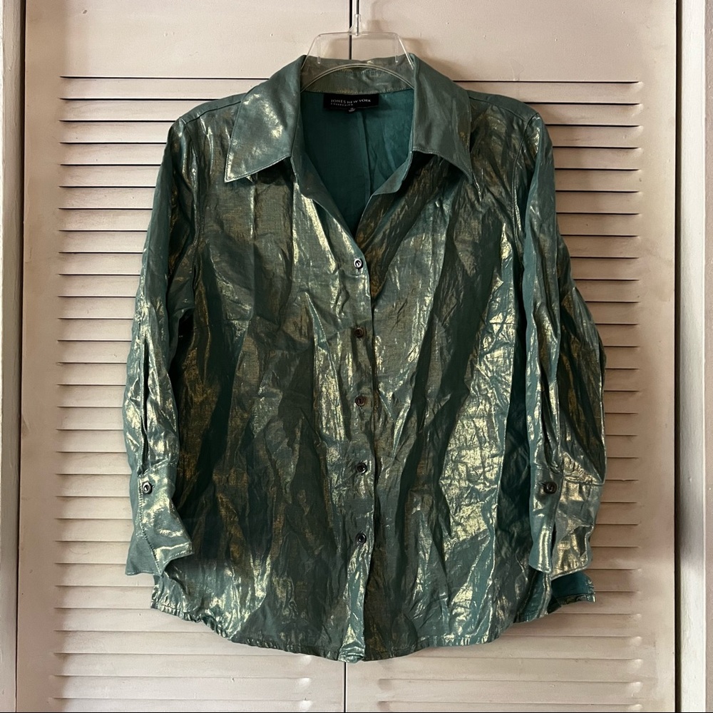 Jones New York collection metallic top